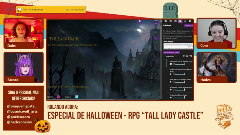 LIVES PQG: One-shot RPG “TALL LADY CASTLE” com Cosmic Wolf e Cora Sanroman!