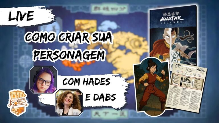 Como criar sua personagem em AVATAR LEGENDS #rpg #avatarthelastairbender | Pra Quem Gosta