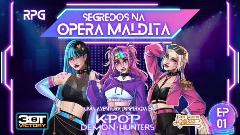 Kpop Demon Hunters RPG Ep01 – Segredos na Ópera Maldita | 3D&T Victory #rpg #kpop #kpopdemonhunters