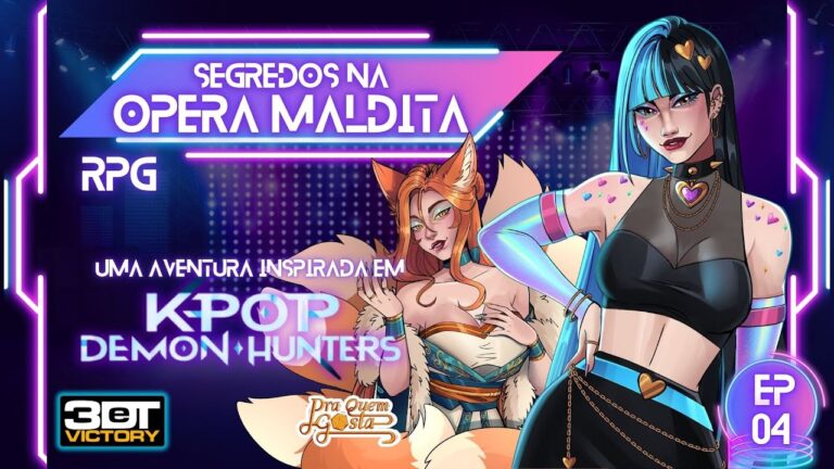 Kpop Demon Hunters RPG Ep04 – Segredos na Ópera Maldita | 3D&T Victory #rpg #kpop #kpopdemonhunters